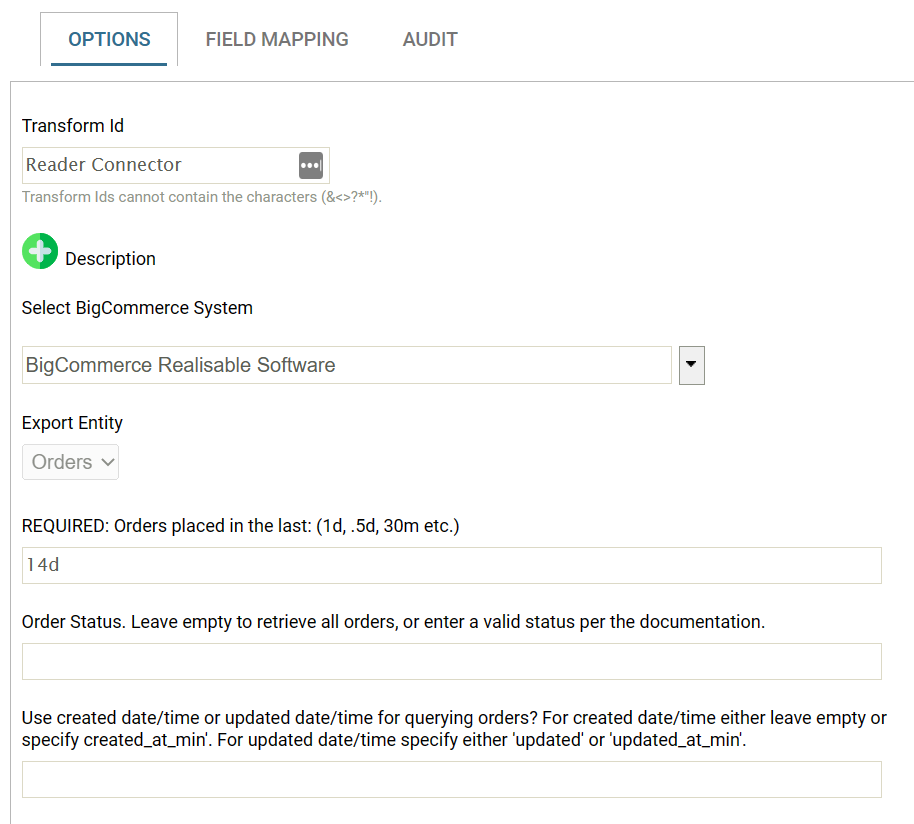 BigCommerce Reader order download options