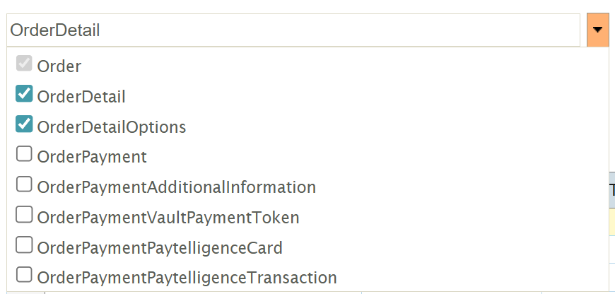 Order payment child records