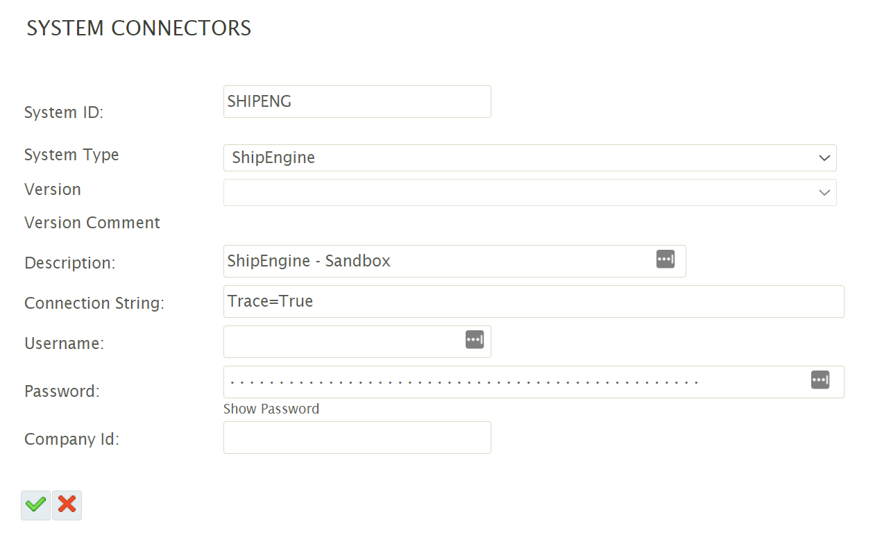 IMan System Connectors screen