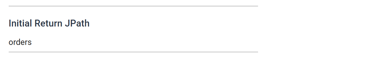 The Initial Return JPath field on the JSON Writer's Field Mapping tab