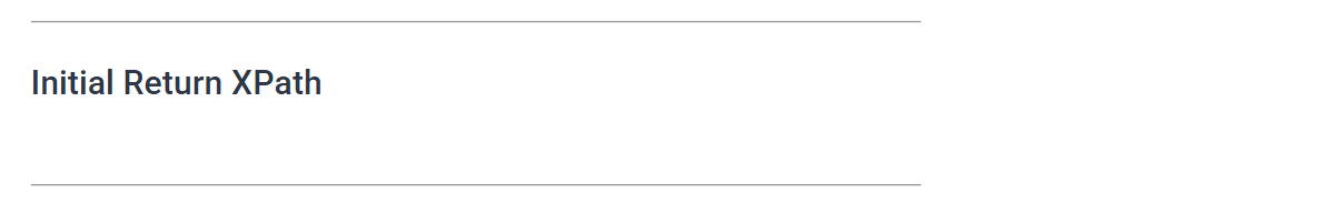 The Initial Return XPath field on the XML Writer's Field Mapping tab