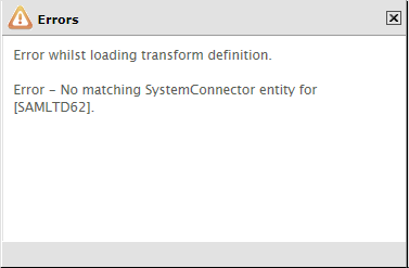 SystemConnectorFailure